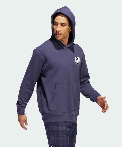 adidas(アディダス)の「ADICROSS ボールエンブレム 長袖フーディー【adidas Golf/アディダスゴルフ】(パーカー・メンズ・ブラック/ブルー・LARGE/MEDIUM/X-SMALL/X-LARGE/SMALL/XX-LARGE/XX-SMALL)」の15枚目の写真