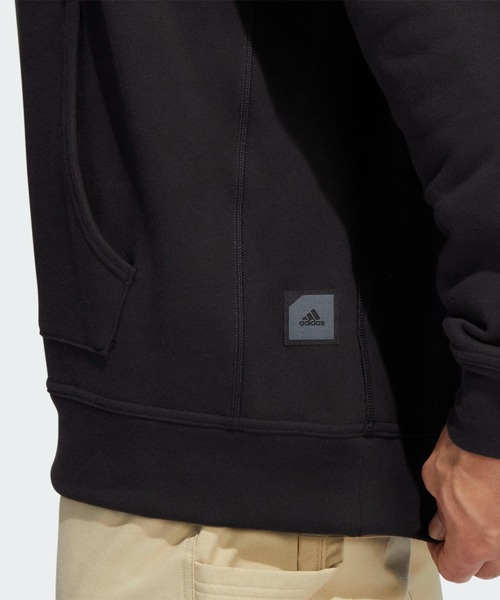 adidas(アディダス)の「ADICROSS ボールエンブレム 長袖フーディー【adidas Golf/アディダスゴルフ】(パーカー・メンズ・ブラック/ブルー・LARGE/MEDIUM/X-SMALL/X-LARGE/SMALL/XX-LARGE/XX-SMALL)」の11枚目の写真