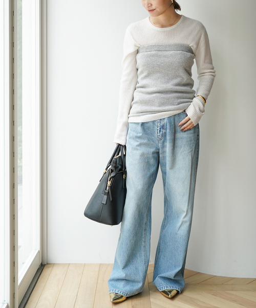 Deuxieme Classe Slab Cashmere プルオーバー Deuxieme Classe（ドゥーズィエムクラス）の「Cariaggi Cashmere Rib