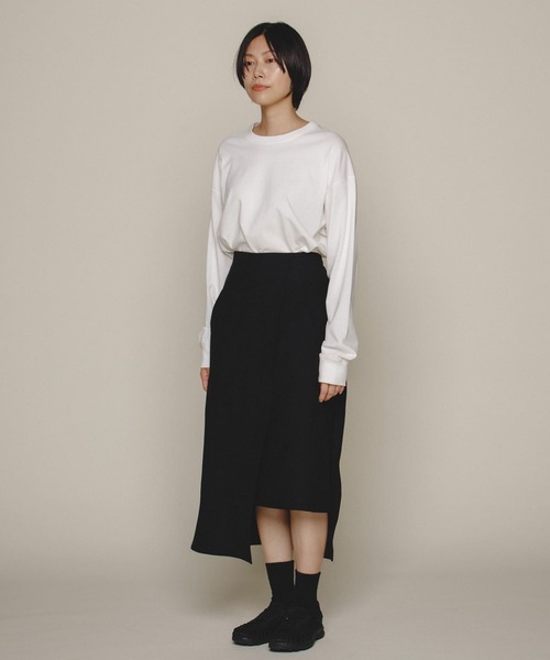Uiscel（ユイセル）の「Uiscel　4WAYストレッチマキスカート（スカート・レディース・ブラック/モカ・ONE）」の7枚目の写真
