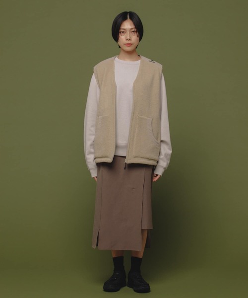Uiscel（ユイセル）の「Uiscel　4WAYストレッチマキスカート（スカート・レディース・ブラック/モカ・ONE）」の14枚目の写真