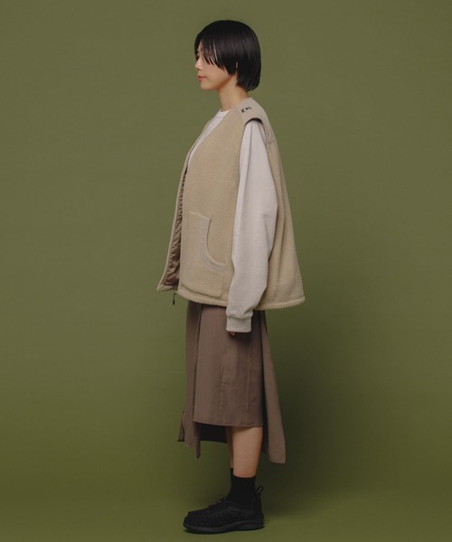 Uiscel（ユイセル）の「Uiscel　4WAYストレッチマキスカート（スカート・レディース・ブラック/モカ・ONE）」の15枚目の写真
