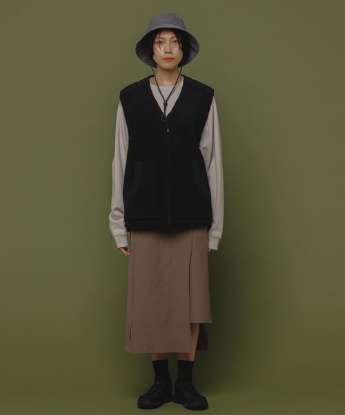 Uiscel（ユイセル）の「Uiscel　4WAYストレッチマキスカート（スカート・レディース・ブラック/モカ・ONE）」の19枚目の写真