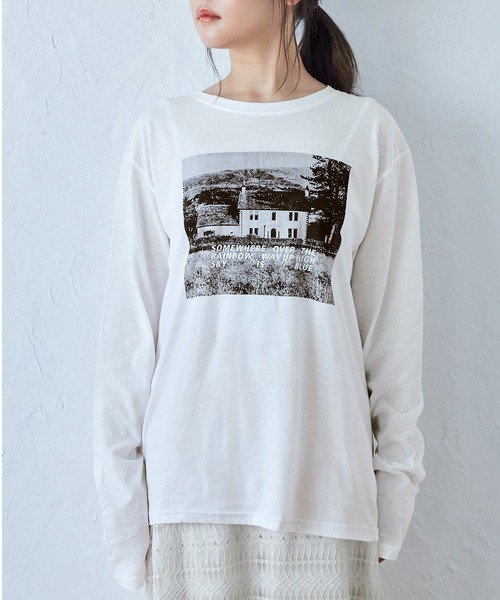 フォトプリントロングスリーブTシャツ（Tシャツ/カットソー）｜Isn't