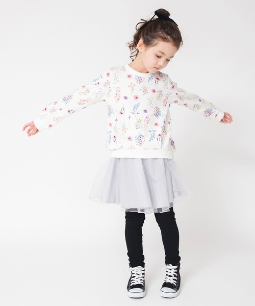 BRANSHES（ブランシェス）の「花柄トレーナー（スウェット・キッズ・ピンク/アイボリー・120/130/140/150/100/110/90）」の3枚目の写真
