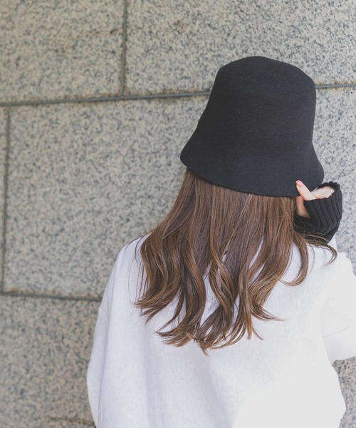 RODE SKO（ロデスコ）の「ウールバケットハット（ハット・レディース・グレー/ブラック/モカ・FREE）」の8枚目の写真