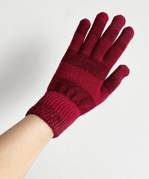 EVOLG（エヴォログ）の「EVOLG エヴォログ: MC.ｖ2　スマホ対応 メンズ　レディース　ユニセックス　ボーダー手袋（手袋・レディース・ブルー/ブラック/ネイビー/ベージュ/レッド・FREE）」の14枚目の写真