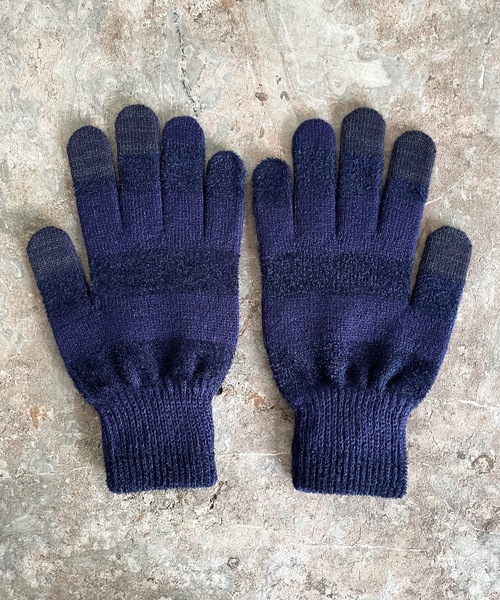 EVOLG（エヴォログ）の「EVOLG エヴォログ: MC.ｖ2　スマホ対応 メンズ　レディース　ユニセックス　ボーダー手袋（手袋・レディース・ブルー/ブラック/ネイビー/ベージュ/レッド・FREE）」の22枚目の写真