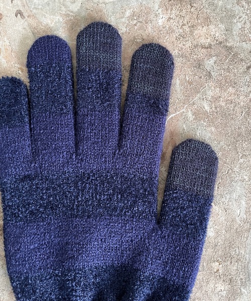 EVOLG（エヴォログ）の「EVOLG エヴォログ: MC.ｖ2　スマホ対応 メンズ　レディース　ユニセックス　ボーダー手袋（手袋・レディース・ブルー/ブラック/ネイビー/ベージュ/レッド・FREE）」の19枚目の写真