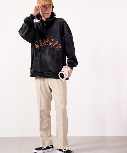 A.T,C in the attic homme(エーティーシーインジアティックオム)の「アーチロゴ マイクロスエード スタンド ハーフZIPトレーナー 2022AW(スウェット・メンズ・ブラック/ベージュ/オフホワイト・L/M)」の14枚目の写真