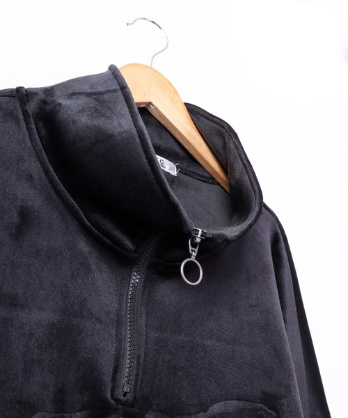 A.T,C in the attic homme(エーティーシーインジアティックオム)の「アーチロゴ マイクロスエード スタンド ハーフZIPトレーナー 2022AW(スウェット・メンズ・ブラック/ベージュ/オフホワイト・L/M)」の22枚目の写真