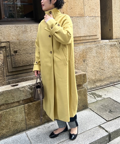 Chez toi（シェトワ）の「袖ボリュームスタンドネックコート（その他アウター・レディース・アイボリー/ブラック/モカ/イエロー・FREE）」の14枚目の写真