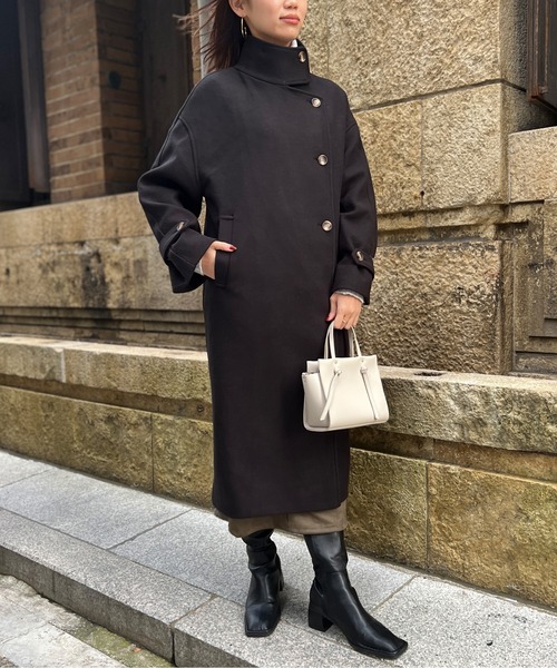 Chez toi（シェトワ）の「袖ボリュームスタンドネックコート（その他アウター・レディース・アイボリー/ブラック/モカ/イエロー・FREE）」の8枚目の写真