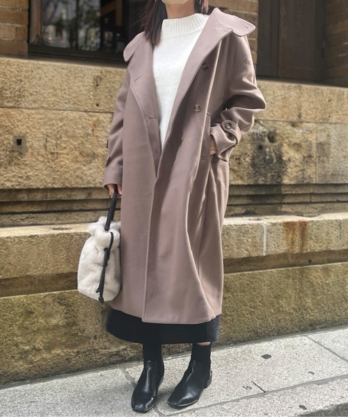 Chez toi（シェトワ）の「袖ボリュームスタンドネックコート（その他アウター・レディース・アイボリー/ブラック/モカ/イエロー・FREE）」の22枚目の写真