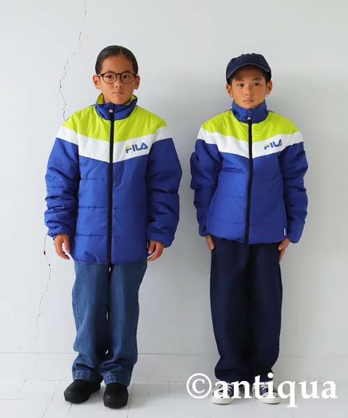 antiqua（アンティカ）の「FILAロゴダウンジャケット（ダウンジャケット/コート・キッズ・ネイビー/ブルー・160/140/130/150）」の8枚目の写真