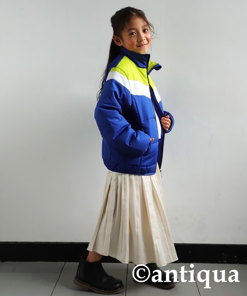 antiqua（アンティカ）の「FILAロゴダウンジャケット（ダウンジャケット/コート・キッズ・ネイビー/ブルー・160/140/130/150）」の5枚目の写真
