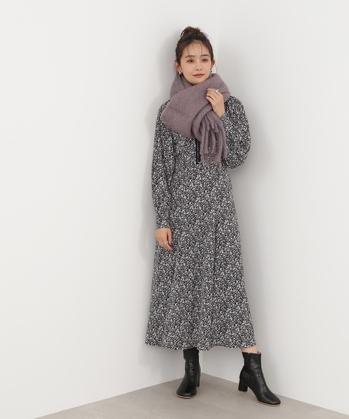 N.（N. Natural Beauty Basic）（エヌエヌナチュラルビューティーベーシック）の「リボン付ボリュームスリーブワンピース（ワンピース・レディース・ブルー/ブラック系その他/カーキ・MEDIUM/SMALL）」の10枚目の写真