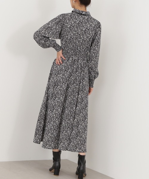 N.（N. Natural Beauty Basic）（エヌエヌナチュラルビューティーベーシック）の「リボン付ボリュームスリーブワンピース（ワンピース・レディース・ブルー/ブラック系その他/カーキ・MEDIUM/SMALL）」の14枚目の写真