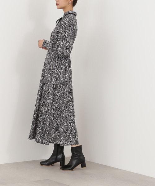 N.（N. Natural Beauty Basic）（エヌエヌナチュラルビューティーベーシック）の「リボン付ボリュームスリーブワンピース（ワンピース・レディース・ブルー/ブラック系その他/カーキ・MEDIUM/SMALL）」の13枚目の写真