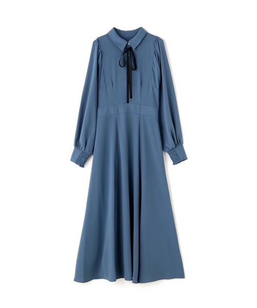 N.（N. Natural Beauty Basic）（エヌエヌナチュラルビューティーベーシック）の「リボン付ボリュームスリーブワンピース（ワンピース・レディース・ブルー/ブラック系その他/カーキ・MEDIUM/SMALL）」の20枚目の写真