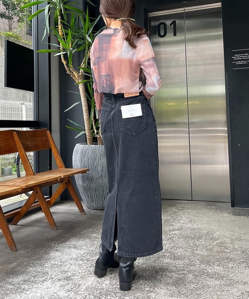 CAPRICIEUX LE'MAGE（カプリシューレマージュ）の「〈AgAwd/アガウド〉パターンシアーTシャツ（Tシャツ/カットソー・レディース・ブラウン/グレー・FREE）」の20枚目の写真