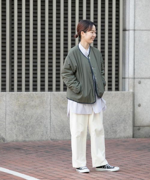 新品 ドアーズ リバーシブルノーカラーブルゾン ブラック フォーク