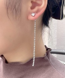 ドロップピアス スタッド ラインストーン 2連ライン デザイン ♪ 69682547b_29_d_215.jpg