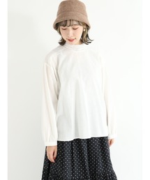 Samansa Mos2 | スタンドネック襟レースブラウス(シャツ/ブラウス)