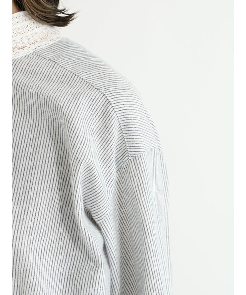 Samansa Mos2(サマンサ モスモス)の「スタンドネック襟レースブラウス(シャツ/ブラウス・レディース・ホワイト/ネイビー/チャコール/オフホワイト・フリ-)」の18枚目の写真