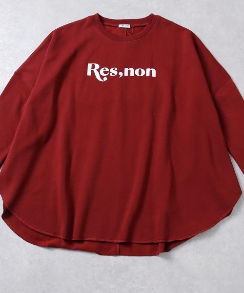 Rejoule(リジュール)の「裏起毛ポンチョロゴスウェット(スウェット・レディース・エンジ/ブラック/アイボリー/グレイッシュベージュ・FREE)」の9枚目の写真