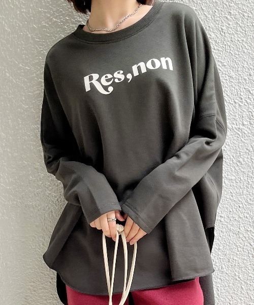 Rejoule(リジュール)の「裏起毛ポンチョロゴスウェット(スウェット・レディース・エンジ/ブラック/アイボリー/グレイッシュベージュ・FREE)」の20枚目の写真