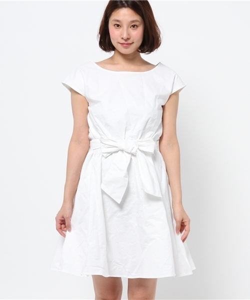 Chico（チコ）の「ウエストリボンOP（ワンピース・レディース・ホワイト/ネイビー/カーキ・FREE）」の4枚目の写真