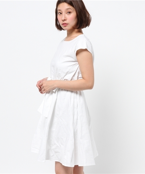 Chico（チコ）の「ウエストリボンOP（ワンピース・レディース・ホワイト/ネイビー/カーキ・FREE）」の5枚目の写真
