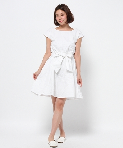 Chico（チコ）の「ウエストリボンOP（ワンピース・レディース・ホワイト/ネイビー/カーキ・FREE）」の7枚目の写真