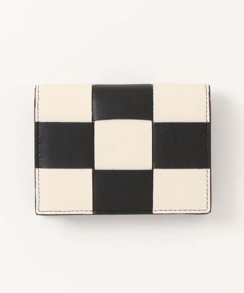 Fun & Daily（ファンアンドデイリー）の「F&D : Cow leather checker card case（名刺入れ・メンズ・ベージュ/ブラック・FREE）」の3枚目の写真