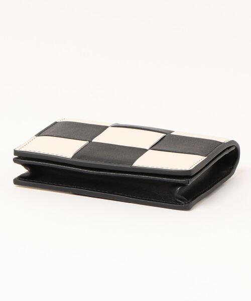 Fun & Daily（ファンアンドデイリー）の「F&D : Cow leather checker card case（名刺入れ・メンズ・ベージュ/ブラック・FREE）」の4枚目の写真