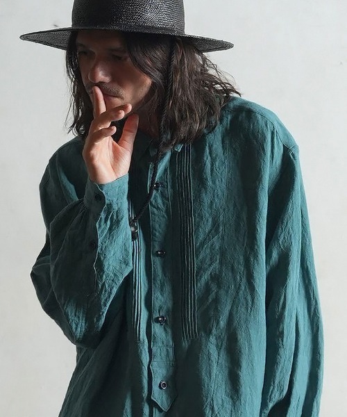 EGO TRIPPING(エゴトリッピング)の「ms5173- BELGIUMLINEN DRESS SHIRTS シャツ(シャツ/ブラウス・メンズ・サックスブルー/サンドグレー・46/48)」の1枚目の写真