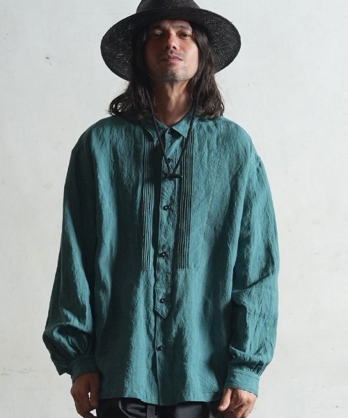 EGO TRIPPING(エゴトリッピング)の「ms5173- BELGIUMLINEN DRESS SHIRTS シャツ(シャツ/ブラウス・メンズ・サックスブルー/サンドグレー・46/48)」の3枚目の写真