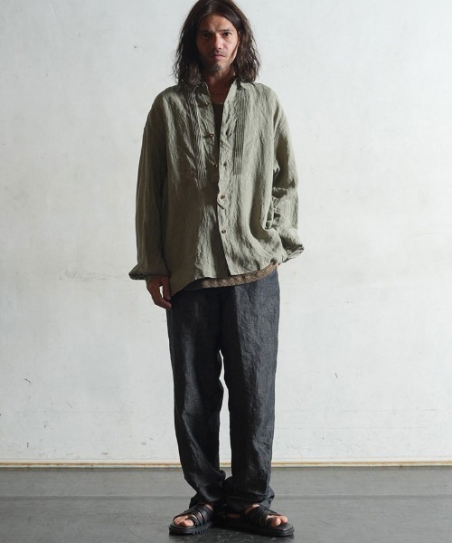 EGO TRIPPING(エゴトリッピング)の「ms5173- BELGIUMLINEN DRESS SHIRTS シャツ(シャツ/ブラウス・メンズ・サックスブルー/サンドグレー・46/48)」の20枚目の写真