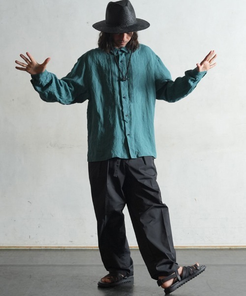 EGO TRIPPING(エゴトリッピング)の「ms5173- BELGIUMLINEN DRESS SHIRTS シャツ(シャツ/ブラウス・メンズ・サックスブルー/サンドグレー・46/48)」の13枚目の写真