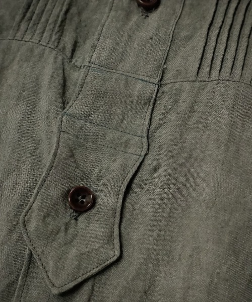 EGO TRIPPING(エゴトリッピング)の「ms5173- BELGIUMLINEN DRESS SHIRTS シャツ(シャツ/ブラウス・メンズ・サックスブルー/サンドグレー・46/48)」の4枚目の写真