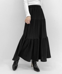 【ZOZOTOWN限定】Tiered pleated long skirt / ティアードプリーツロングスカート