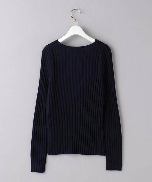 美品ユナイテッドアローズUNITEDARROWS黒PフィットリブペプラムニットF UNITED ARROWS（ユナイテッドアローズ）の「＜UNITED ARROWS＞P