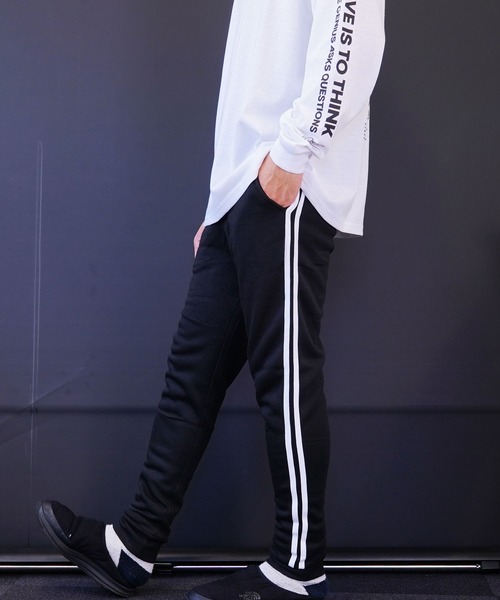 GGD SELECT(ジージーディー セレクト)の「スウェットジョガーパンツ スキニー 裏起毛(スウェットパンツ・メンズ・ブラック/ライトブラック/グレー・M/L/LL)」の6枚目の写真