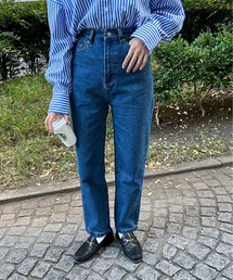 セミテーパードハイウエストデニム