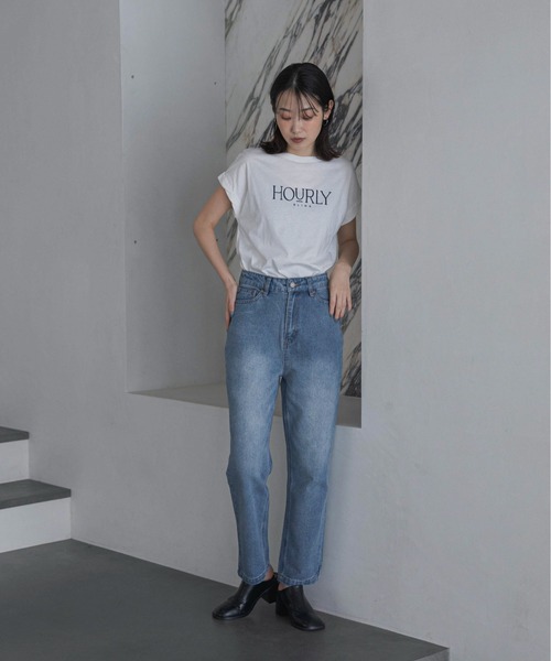 フランシュリッペ　ハイウエストデニムパンツ　テュルペ　チューリップ franchelippee（フランシュリッペ）の「チューリップデニム