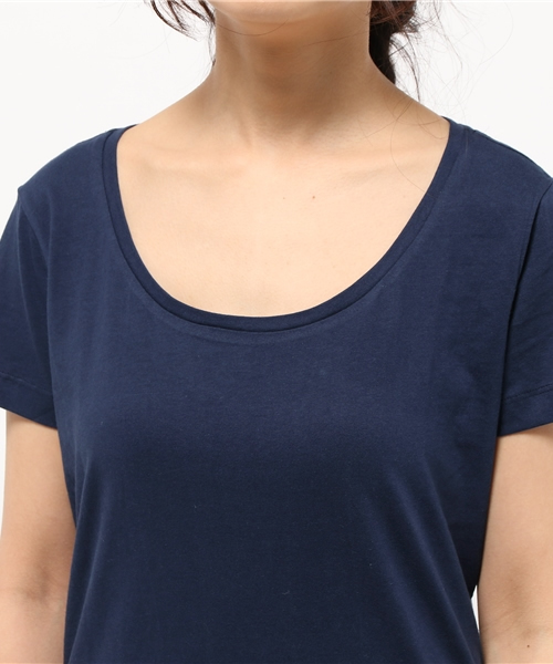 PACT(パクト)の「PACT/パクト SCOOP NECK TEE レディース オーガニックコットン NAVY(ネイビー)(Tシャツ/カットソー・レディース・ネイビー・M/XS/S)」の6枚目の写真