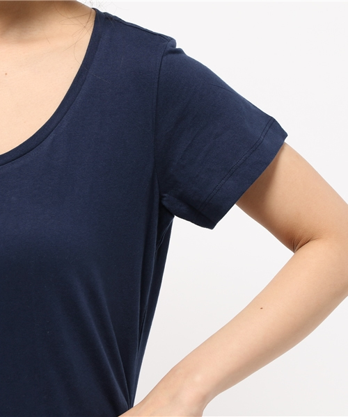 PACT(パクト)の「PACT/パクト SCOOP NECK TEE レディース オーガニックコットン NAVY(ネイビー)(Tシャツ/カットソー・レディース・ネイビー・M/XS/S)」の7枚目の写真
