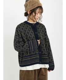Samansa Mos2 | ジャカードクルーカーディガン(カーディガン/ボレロ)