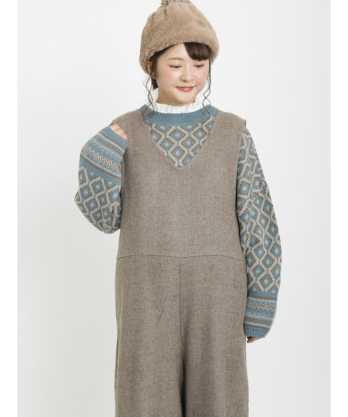 Samansa Mos2（サマンサ モスモス）の「ジャカードクルーカーディガン（カーディガン/ボレロ・レディース・ブルー/ブラック/ネイビー・ﾌﾘ-）」の3枚目の写真